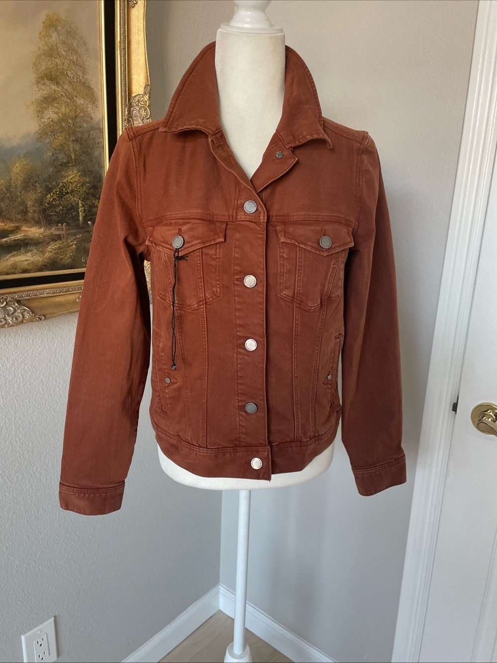 Rust Brown Women's Denim Jacket